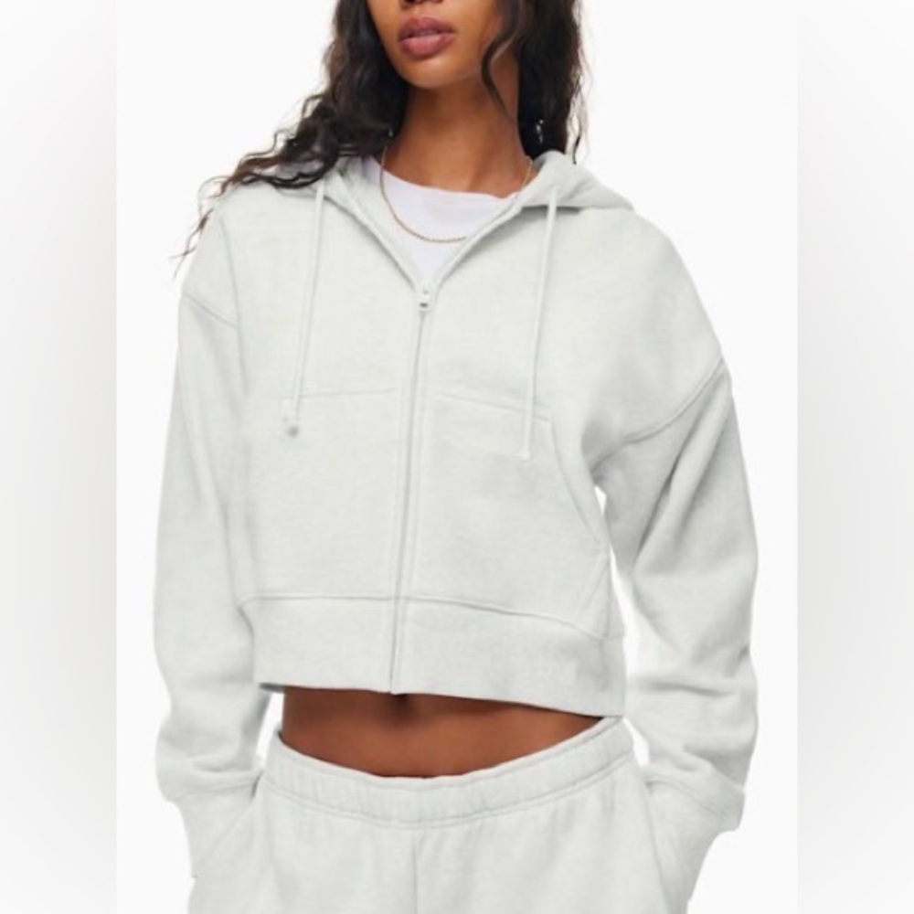 TNA Light Gray Zip-Up Hoodie